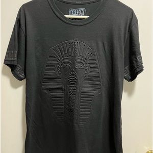 Fresh Laundry Women Top Medium Black Egyptian Pharoah Short Sleeve Graphic Tee